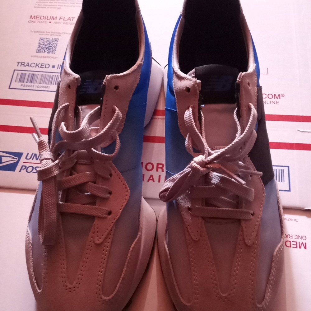 New Balance 327 Light Aluminum Cobalt Blue Men's Lifestyle Shoes MS327SD - US 11